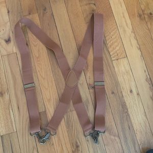 Mens brown suspenders